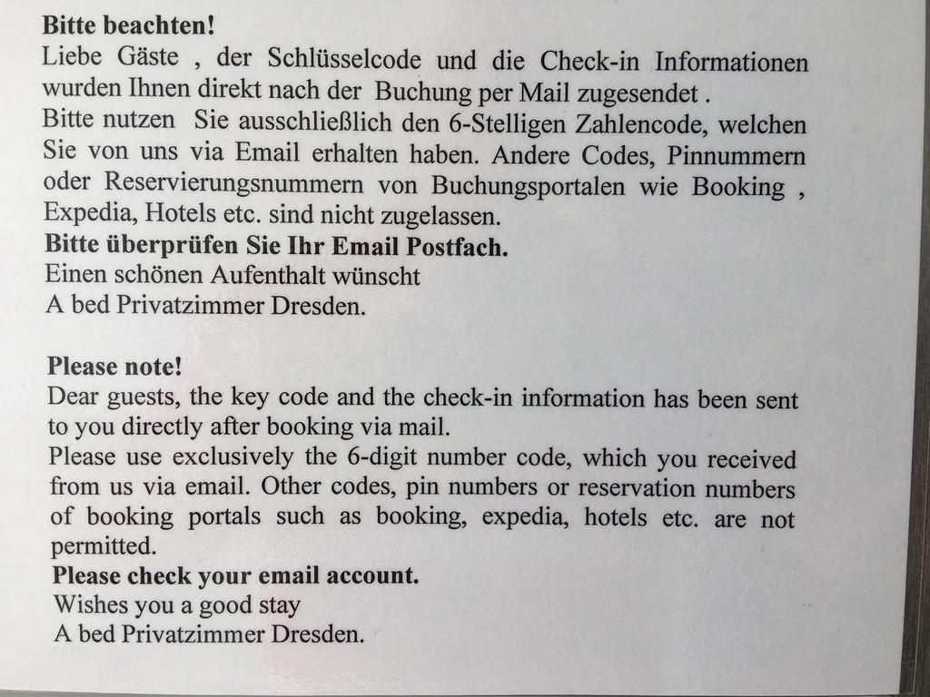 A Bed Privatzimmer Dresden - Nichtraucherpension Ngoại thất bức ảnh